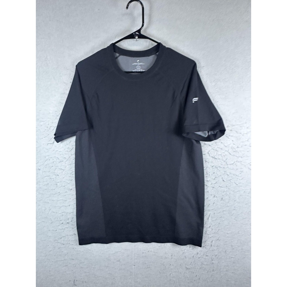 Athletic Shirt Mens Medium Black Short Sleeve Raglan Mesh‎ Running Training Top